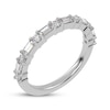 Thumbnail Image 2 of Baguette & Round-Cut Diamond Anniversary Ring 1/2 ct tw 14K White Gold