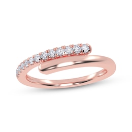 Diamond Wrap Ring 1/6 ct tw 14K Rose Gold