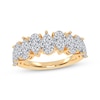 Thumbnail Image 1 of Lab-Grown Diamonds by KAY Pear-Shaped Alternating Anniversary Ring 2 ct tw 14K Yellow Gold