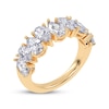 Thumbnail Image 2 of Lab-Grown Diamonds by KAY Pear-Shaped Alternating Anniversary Ring 2 ct tw 14K Yellow Gold