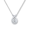 Thumbnail Image 0 of Diamond Necklace 1/15 carat 10K White Gold 18"