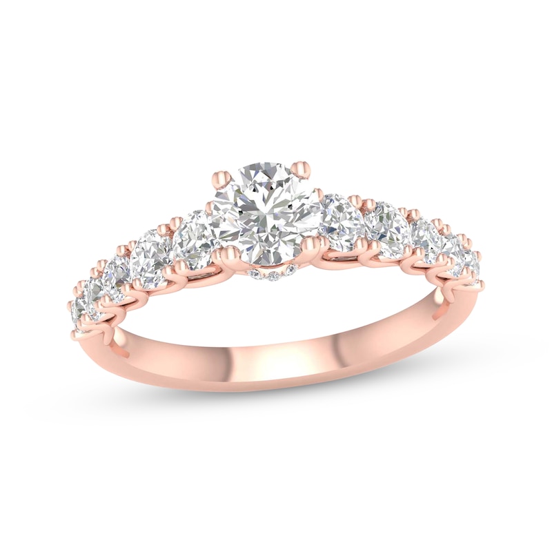 Main Image 1 of Diamond Engagement Ring 1-1/4 ct tw Round-cut 14K Rose Gold