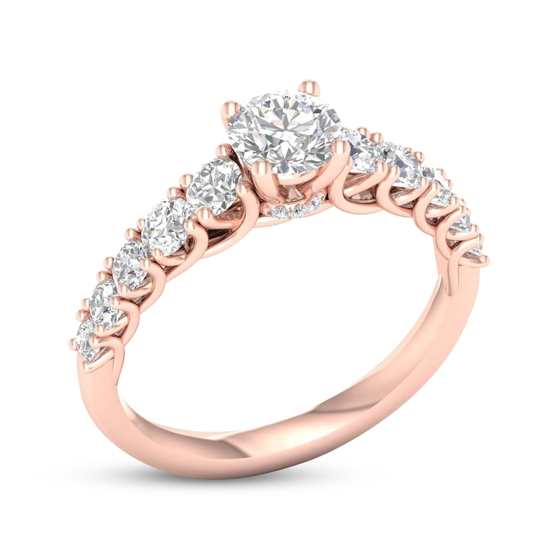 Main Image 2 of Diamond Engagement Ring 1-1/4 ct tw Round-cut 14K Rose Gold