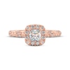 Thumbnail Image 3 of THE LEO First Light Diamond Princess-Cut Halo Engagement Ring 7/8 ct tw 14K Rose Gold