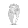 Thumbnail Image 2 of Multi-Diamond Halo Fashion Ring 1/4 ct tw Sterling Silver