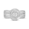 Thumbnail Image 4 of Multi-Diamond Halo Fashion Ring 1/4 ct tw Sterling Silver