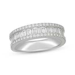 Neil Lane Artistry Baguette & Round-Cut Lab-Created Diamond Anniversary Ring 1-1/2 ct tw 14K White Gold