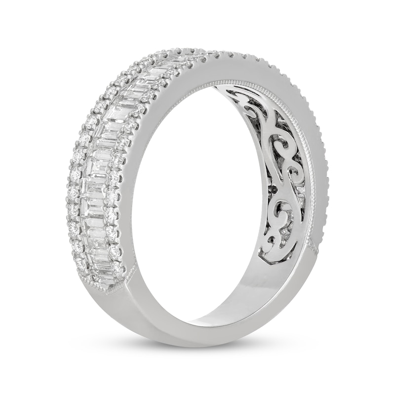 Neil Lane Artistry Baguette & Round-Cut Lab-Created Diamond Anniversary Ring 1-1/2 ct tw 14K White Gold