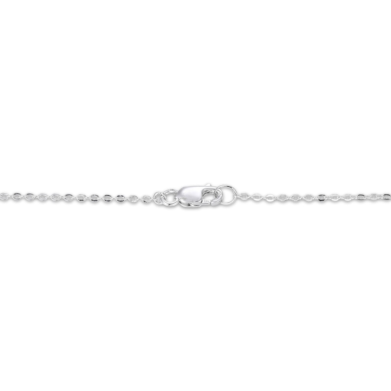 Main Image 4 of Pear-Shaped White Lab-Created Sapphire Teardrop Twist Necklace Sterling Silver 18&quot;