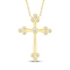 Thumbnail Image 1 of Diamond Cross Necklace 1/10 ct tw 10K Yellow Gold 18&quot;