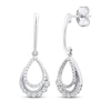 Thumbnail Image 0 of Threads of Love Diamond Graduated Teardrop Dangle Earrings 1/3 ct tw 10K White Gold