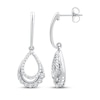Thumbnail Image 2 of Threads of Love Diamond Graduated Teardrop Dangle Earrings 1/3 ct tw 10K White Gold