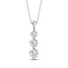 Thumbnail Image 1 of Memories, Moments, Magic Lab-Created Diamond Three-Stone Necklace 1-1/2 ct tw 14K White Gold 18&quot;