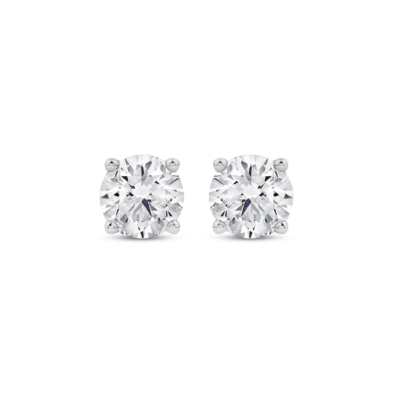 Main Image 2 of Lab-Grown Diamonds by KAY Round-Cut Solitaire Stud Earrings 2-1/4 ct tw 14K White Gold (I/SI2)