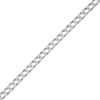 Thumbnail Image 1 of Solid Diamond-Cut Square Curb Chain Necklace 4.85mm Sterling Silver 20&quot;