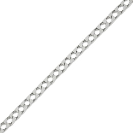 Diamond-Cut Square Curb Chain Necklace 4.85mm Solid Sterling Silver 20&quot;