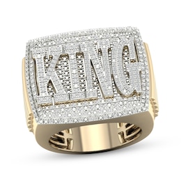 Men's Diamond &quot;King&quot; Ring 3/4 ct tw 10K Yellow Gold