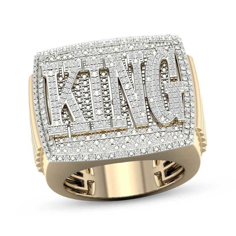 Main Image 1 of Men's Diamond &quot;King&quot; Ring 3/4 ct tw 10K Yellow Gold