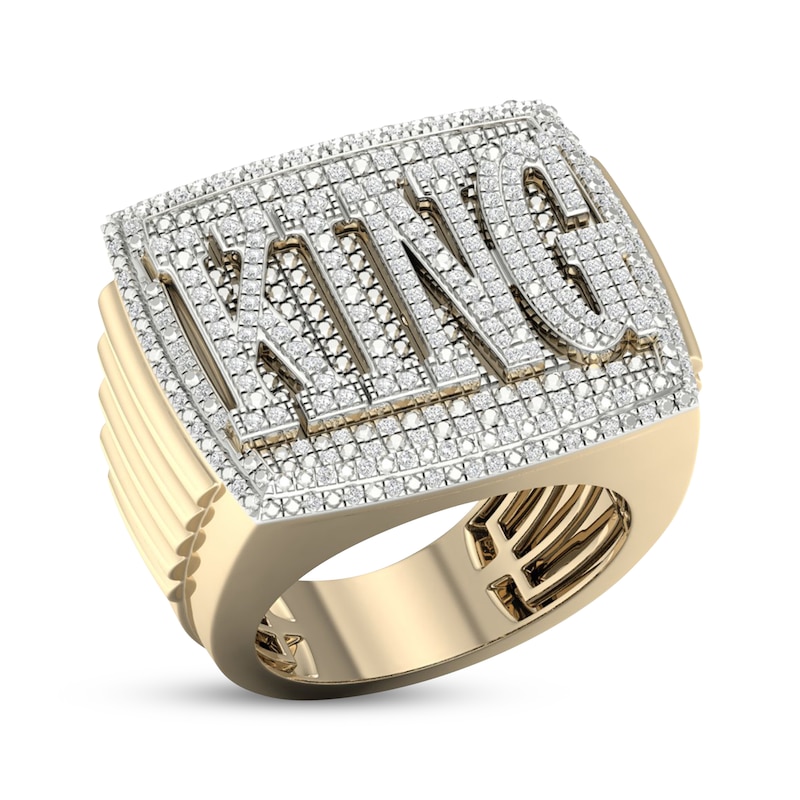 Main Image 2 of Men's Diamond &quot;King&quot; Ring 3/4 ct tw 10K Yellow Gold