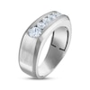 Thumbnail Image 2 of Milestones Men's Diamond Wedding Band 1 ct tw 10K White Gold