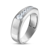 Thumbnail Image 2 of Milestones Men's Diamond Wedding Band 1/2 ct tw 10K White Gold