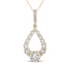 Thumbnail Image 1 of Milestones Diamond Teardrop Necklace 1/2 ct tw 10K Yellow Gold 18&quot;