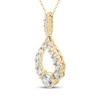 Thumbnail Image 2 of Milestones Diamond Teardrop Necklace 1/2 ct tw 10K Yellow Gold 18&quot;