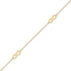 Thumbnail Image 1 of Infinity Station Anklet 10K Yellow Gold 10"