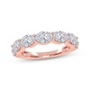 Thumbnail Image 1 of Lab-Grown Diamonds by KAY Oval-Cut East-West Anniversary Ring 2 ct tw 14K Rose Gold