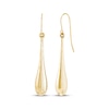 Thumbnail Image 1 of Diamond-Cut Elongated Teardrop Dangle Earrings 14K Yellow Gold