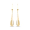 Thumbnail Image 2 of Diamond-Cut Elongated Teardrop Dangle Earrings 14K Yellow Gold