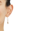 Thumbnail Image 3 of Diamond-Cut Elongated Teardrop Dangle Earrings 14K Yellow Gold