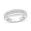 Thumbnail Image 1 of Men's Square-Cut Diamond Wedding Band 1 ct tw 10K White Gold