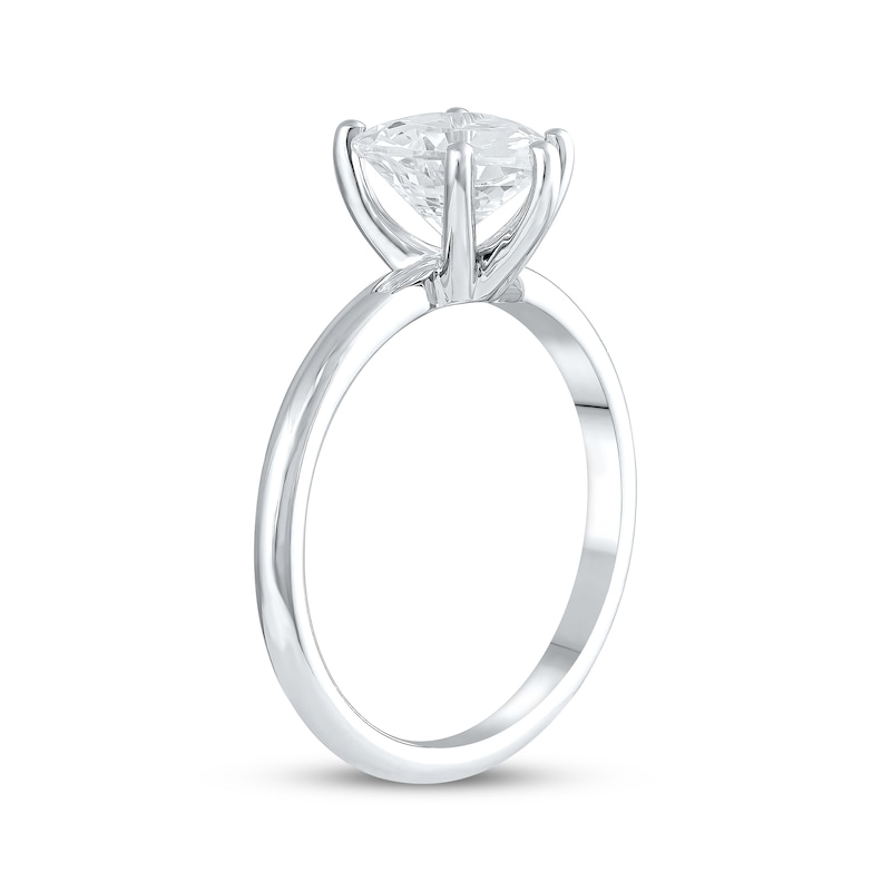 Main Image 2 of Lab-Grown Diamonds by KAY Heart-Shaped Solitaire Ring 1-1/2 ct tw 14K White Gold (F/SI2)