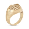 Thumbnail Image 1 of Textured Shield Ring 10K Yellow Gold