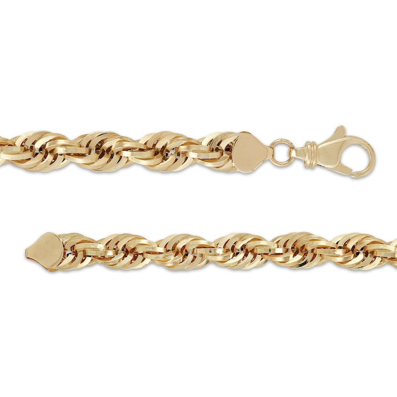 Twisted Hollow Link Chain Necklace 10K Yellow Gold 20