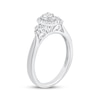 Thumbnail Image 2 of Round-Cut Diamond Oval-Frame Engagement Ring 1/3 ct tw 10K White Gold