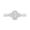 Thumbnail Image 3 of Round-Cut Diamond Oval-Frame Engagement Ring 1/3 ct tw 10K White Gold