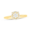 Thumbnail Image 1 of Multi-Diamond Halo Engagement Ring 1/5 ct tw 14K Yellow Gold