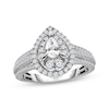 Thumbnail Image 1 of Pear-Shaped Diamond Double-Halo Engagement Ring 1 ct tw 14K White Gold