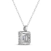 Thumbnail Image 3 of Princess-Cut Diamond Square Frame Necklace 1/6 ct tw 14K White Gold 18&quot;