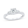 Thumbnail Image 1 of Round-Cut Diamond Three-Stone Engagement Ring 1/2 ct tw 10K White Gold