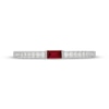 Thumbnail Image 3 of Neil Lane Baguette-Cut Natural Ruby & Diamond Anniversary Ring 1/4 ct tw 14K White Gold