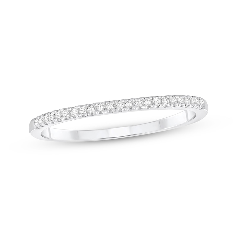 Main Image 1 of Diamond Wedding Band 1/15 ct tw 10K White Gold