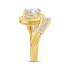 Thumbnail Image 1 of Lab-Created Diamonds by KAY Oval-Cut Bypass Bridal Set 2 ct tw 14K Yellow Gold