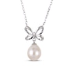 Thumbnail Image 0 of Cultured Pearl Bow Necklace Sterling Silver 18"