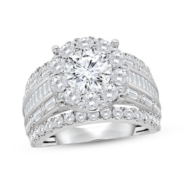 Adore Lab-Grown Diamonds Round-Cut Halo Engagement Ring 4 ct tw 10K White Gold