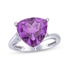 Thumbnail Image 1 of Cirari Couture Trillion-Cut Amethyst & Diamond Accent Ring 14K White Gold