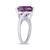 Thumbnail Image 2 of Cirari Couture Trillion-Cut Amethyst & Diamond Accent Ring 14K White Gold