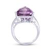 Thumbnail Image 3 of Cirari Couture Trillion-Cut Amethyst & Diamond Accent Ring 14K White Gold